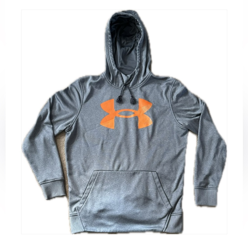 😎 Men’s Under Armour ColdGear loose fit grey hoodie in excellent condition